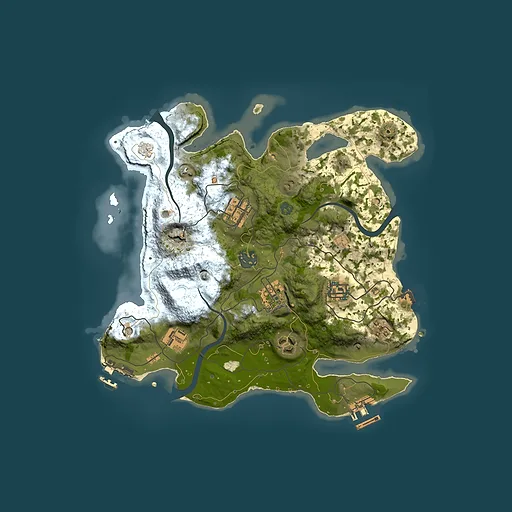 Rust map seed 1372696413, 3000x3000m top-down preview