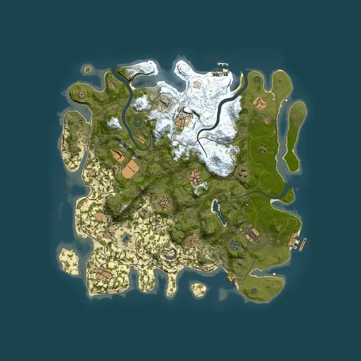 Rust map seed 1095364668, 4000x4000m top-down preview