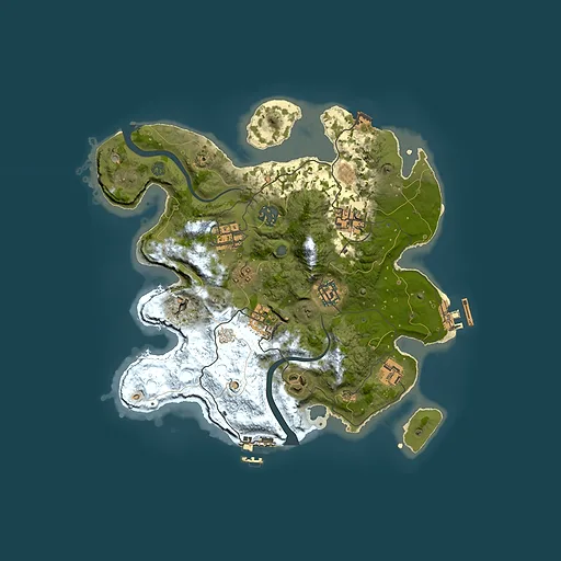 Rust map seed 2128663209, 3000x3000m top-down preview