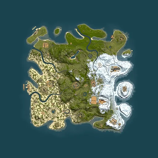Rust map seed 200058662, 4000x4000m top-down preview
