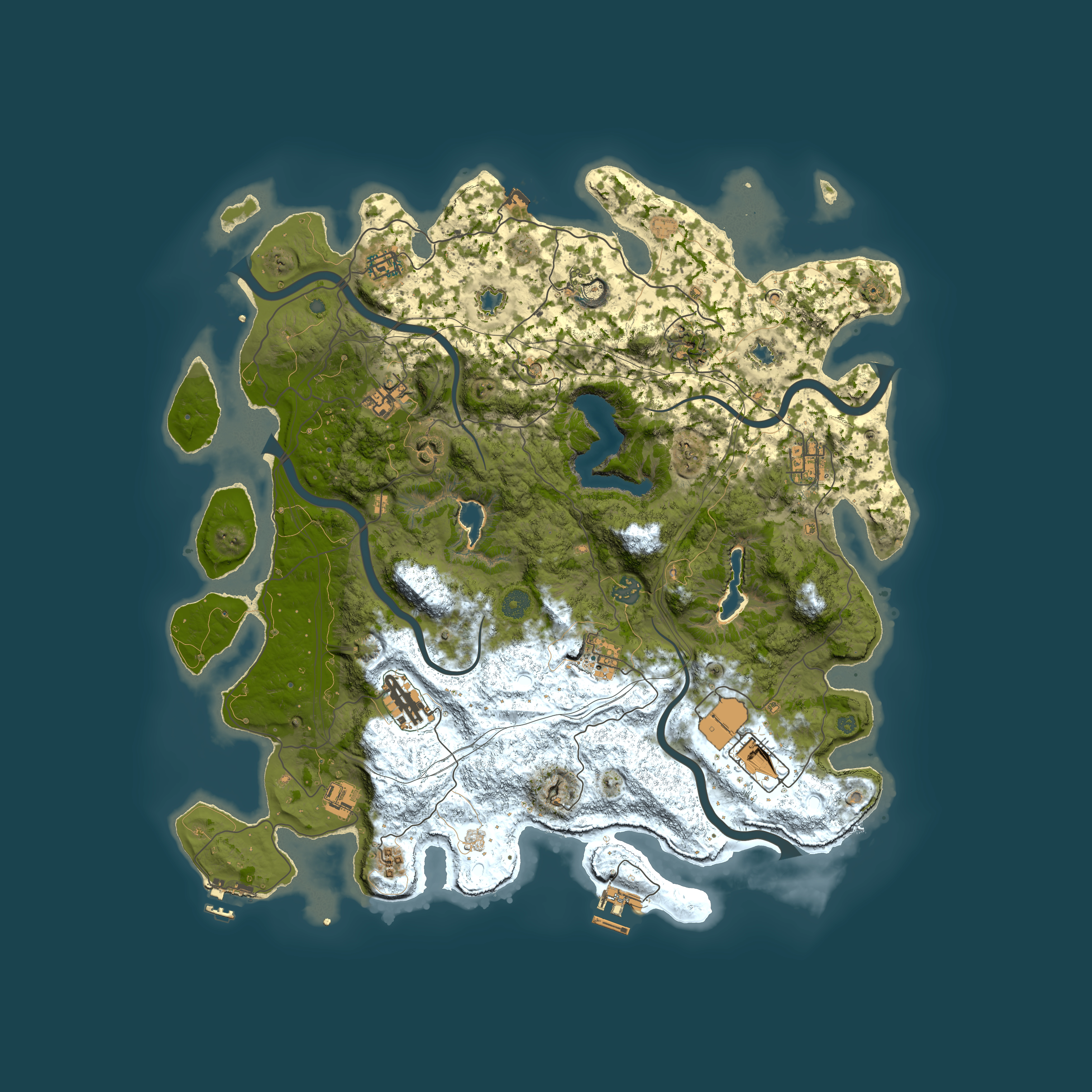 Full top-down render of Rust map seed 1441669518, 4500x4500m