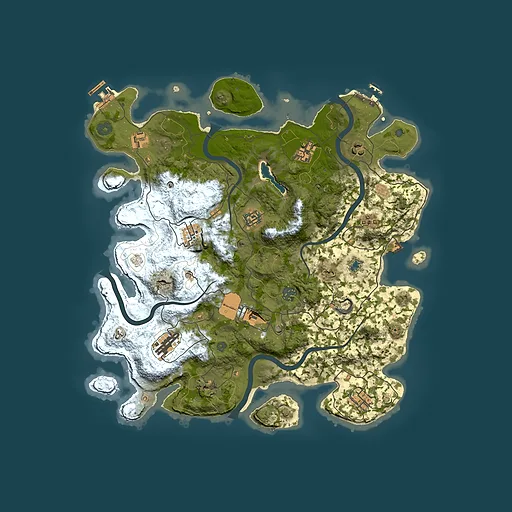 Rust map seed 514545046, 4000x4000m top-down preview
