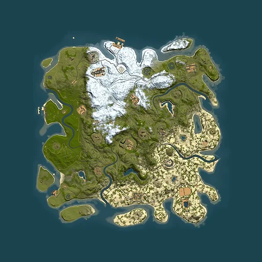 Rust map seed 1269274673, 4500x4500m top-down preview