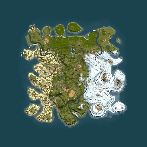 Rust map seed 650992840, 4000x4000m top-down preview