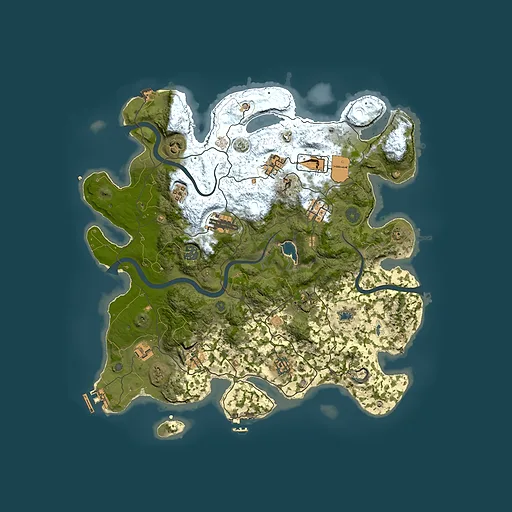 Rust map seed 12976112, 4000x4000m top-down preview