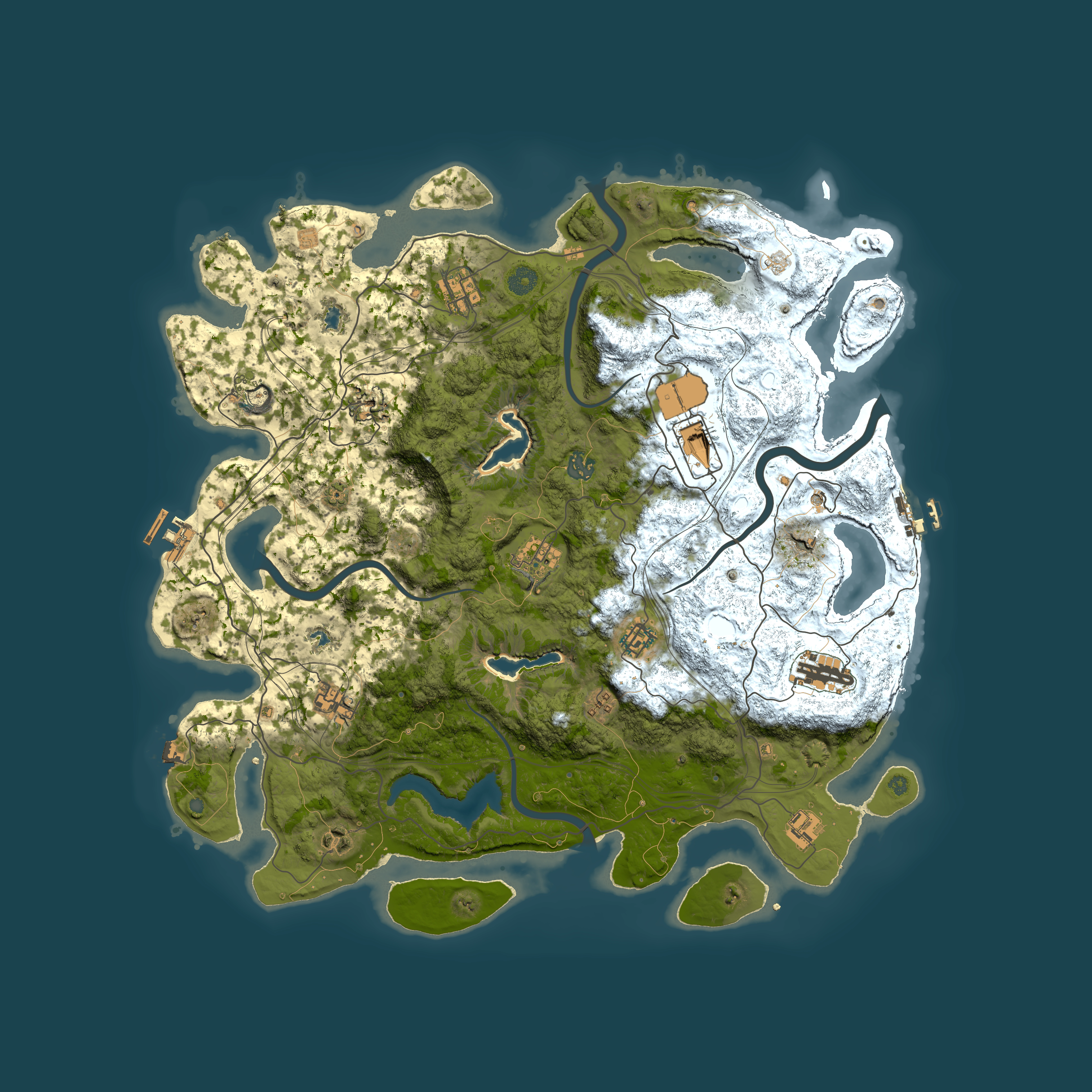 Full top-down render of Rust map seed 462824869, 4500x4500m