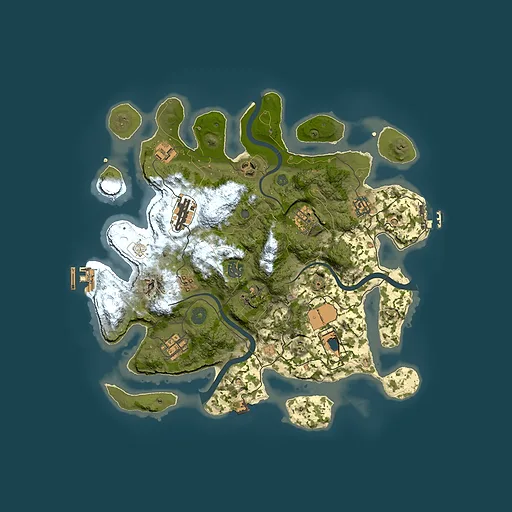 Rust map seed 1348657912, 3500x3500m top-down preview