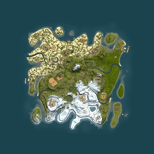 Rust map seed 1041266379, 3500x3500m top-down preview