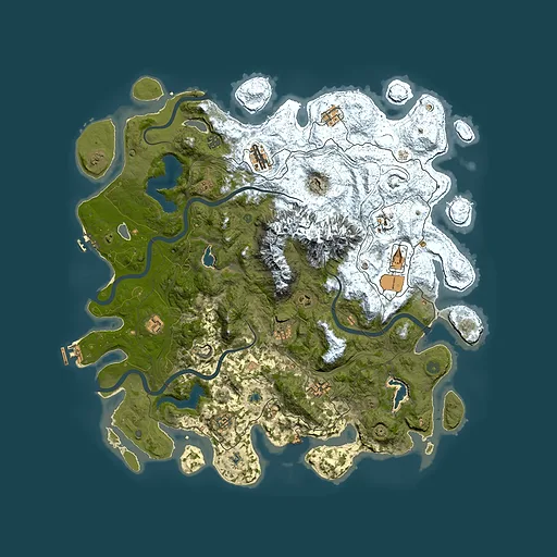 Rust map seed 1959910349, 5000x5000m top-down preview