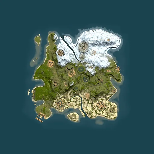 Rust map seed 740516992, 3000x3000m top-down preview