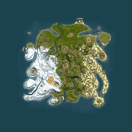 Rust map seed 1477238203, 3500x3500m top-down preview