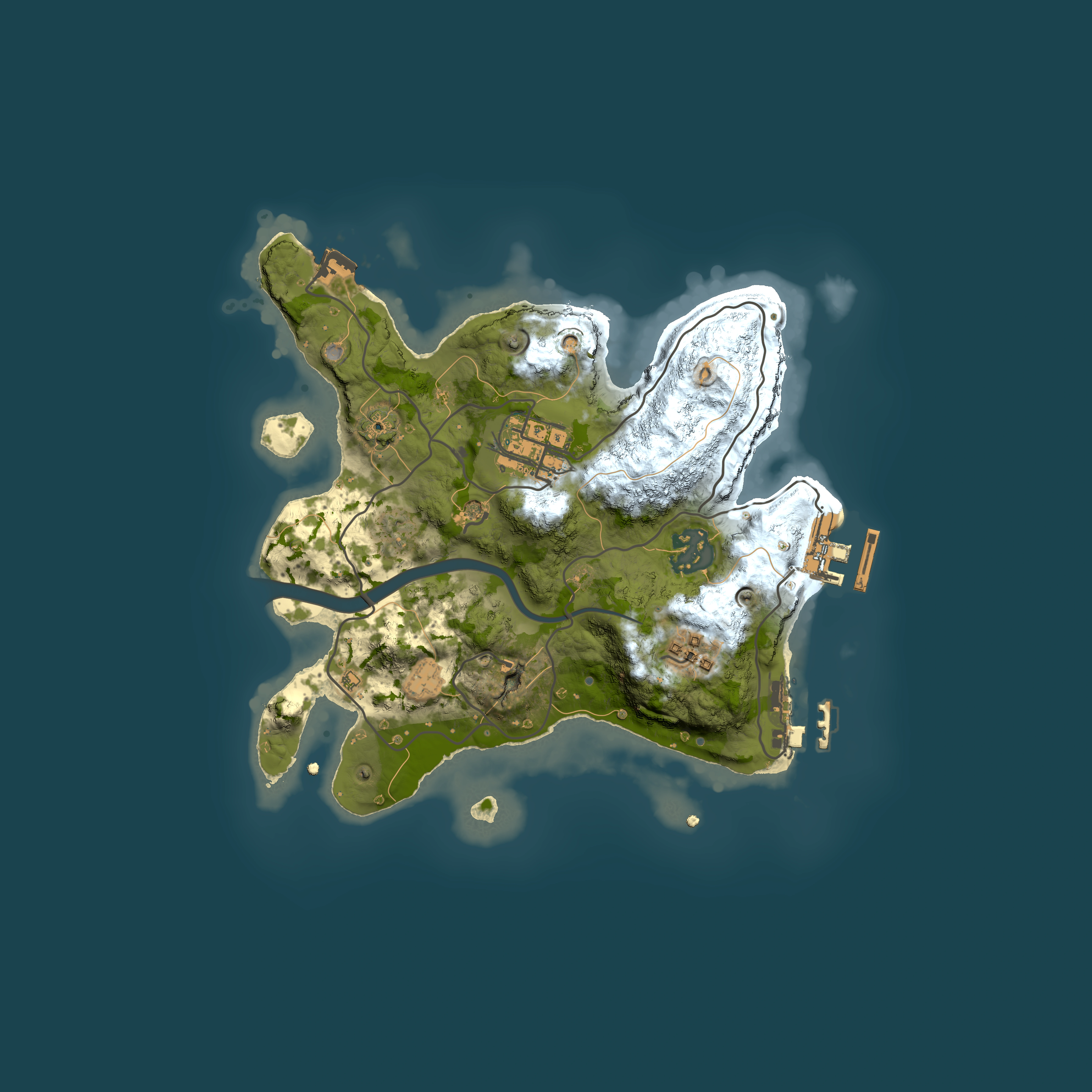 Full top-down render of Rust map seed 1162408768, 2500x2500m