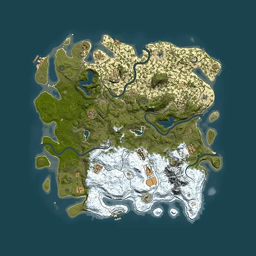 Rust map seed 1630125445, 5000x5000m top-down preview
