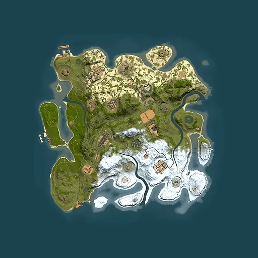 Rust map seed 625413932, 3500x3500m top-down preview
