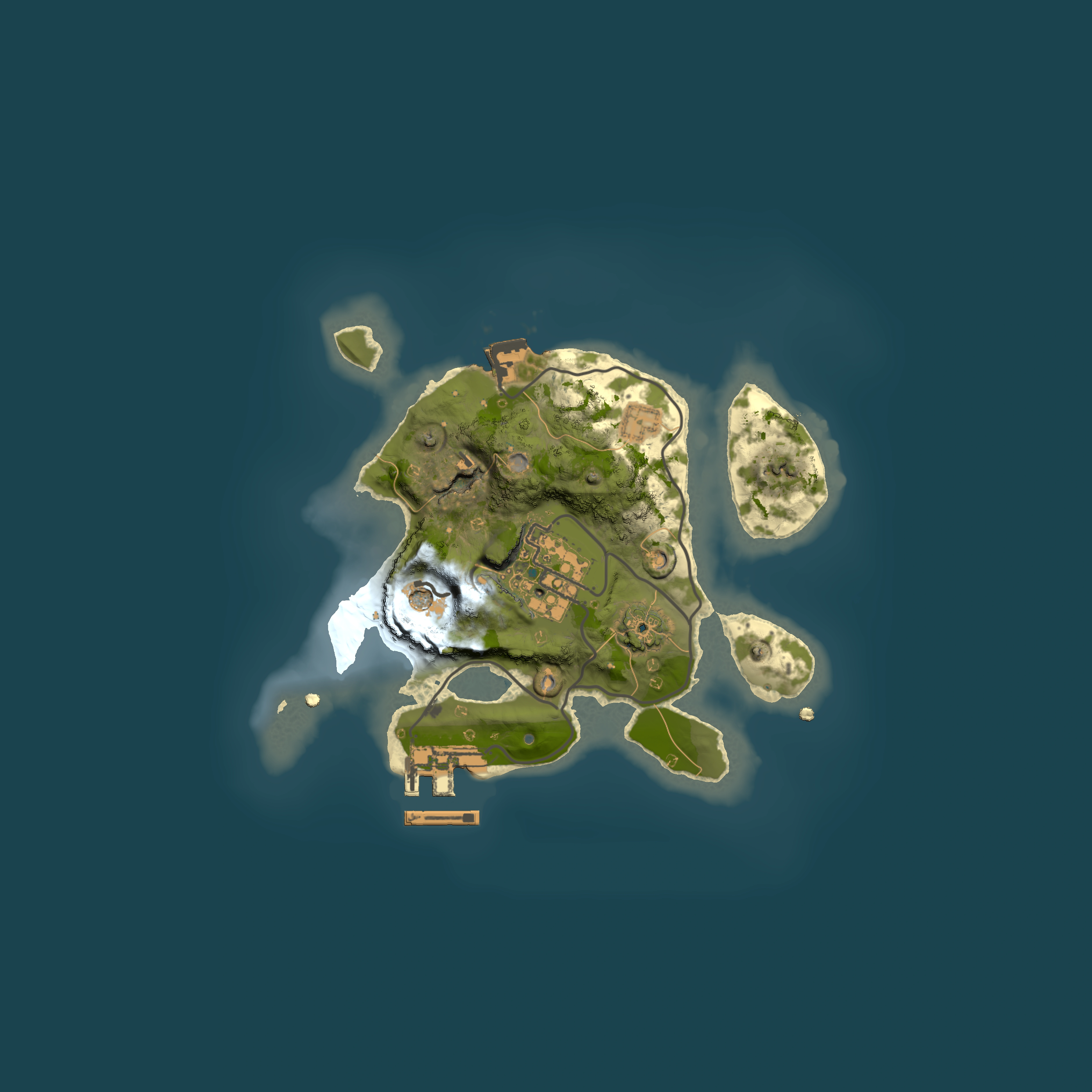 Full top-down render of Rust map seed 382368619, 2000x2000m