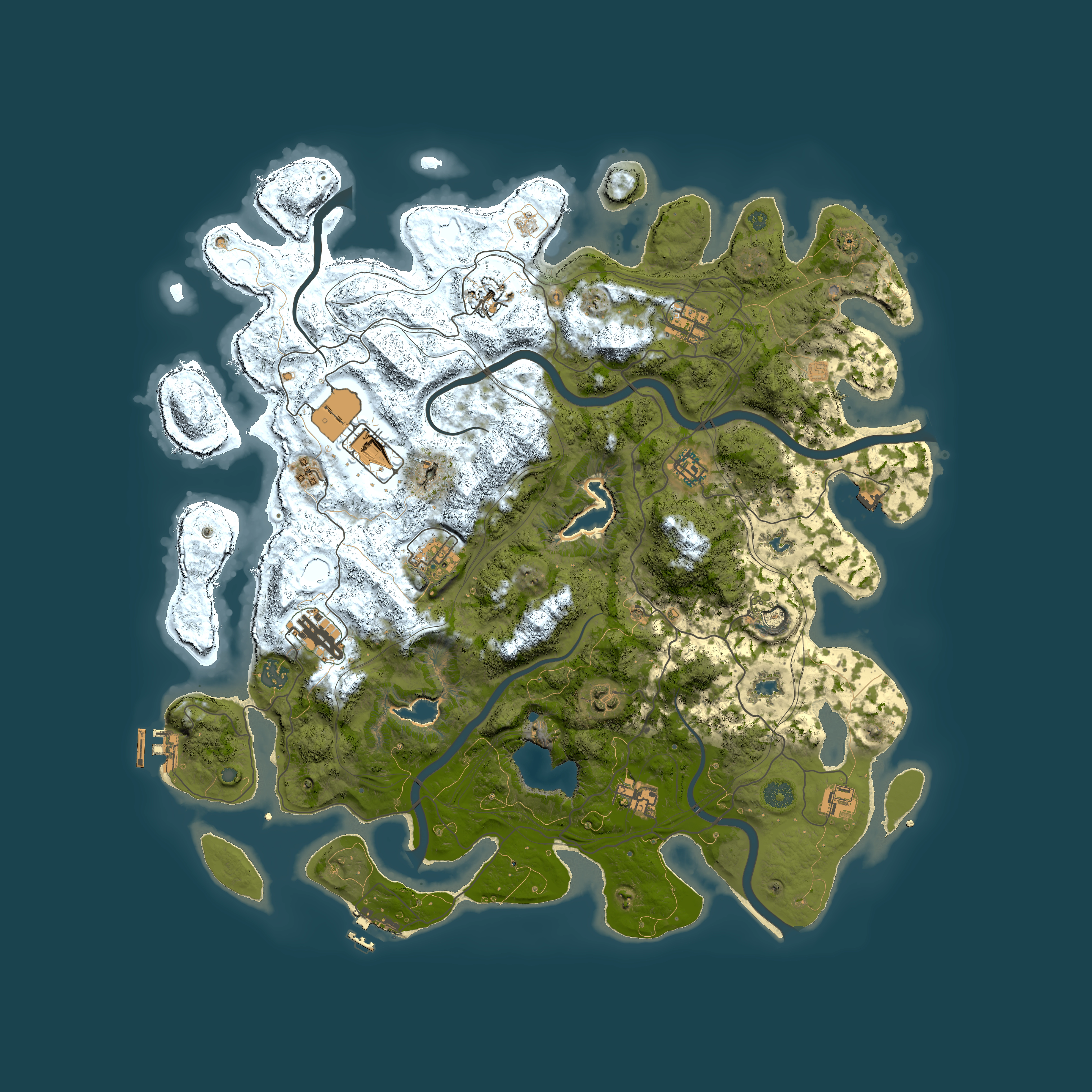 Full top-down render of Rust map seed 1426169715, 4500x4500m