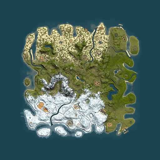 Rust map seed 1936909267, 5000x5000m top-down preview