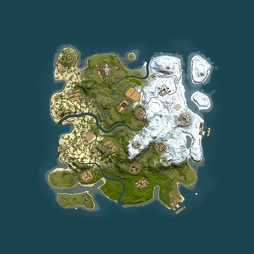 Rust map seed 1288237623, 3500x3500m top-down preview