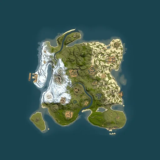 Rust map seed 1907385006, 3000x3000m top-down preview
