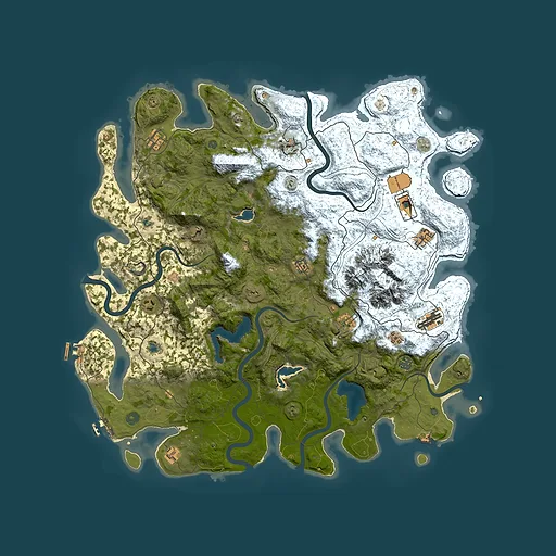 Rust map seed 708760542, 5000x5000m top-down preview