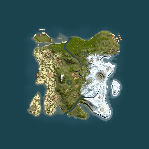 Rust map seed 1450516454, 3000x3000m top-down preview
