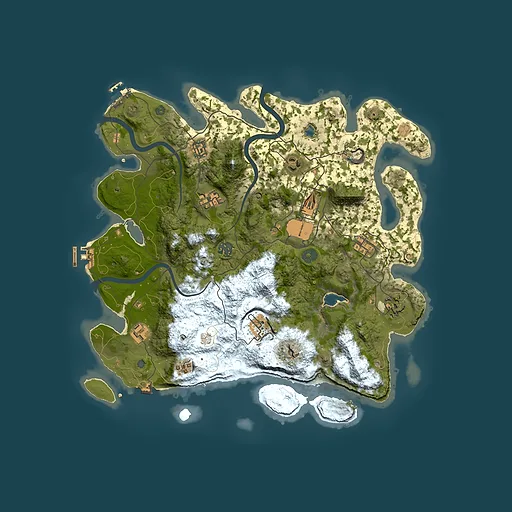 Rust map seed 2069668020, 4000x4000m top-down preview