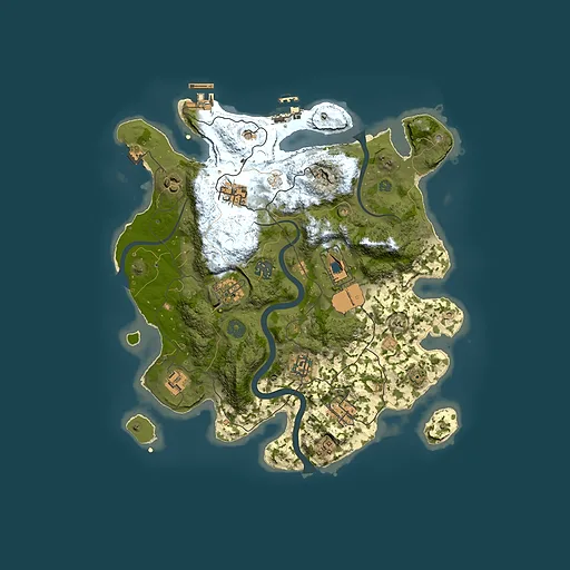 Rust map seed 1672247518, 3500x3500m top-down preview