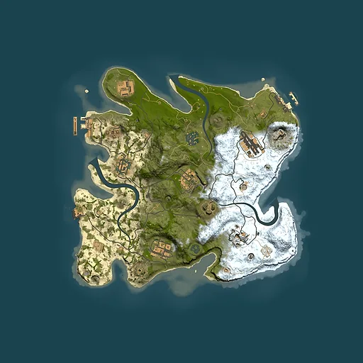 Rust map seed 33052281, 3000x3000m top-down preview