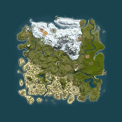 Rust map seed 1281018562, 5000x5000m top-down preview