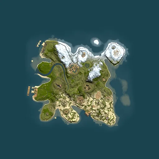Rust map seed 1136958185, 2500x2500m top-down preview