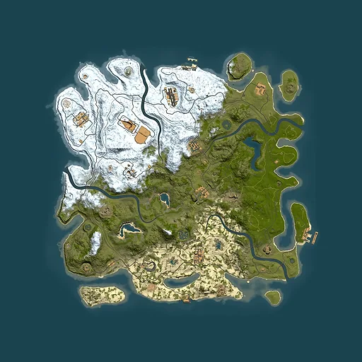 Rust map seed 349449142, 4500x4500m top-down preview