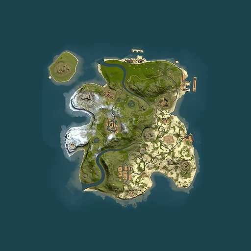Rust map seed 1738069130, 2500x2500m top-down preview