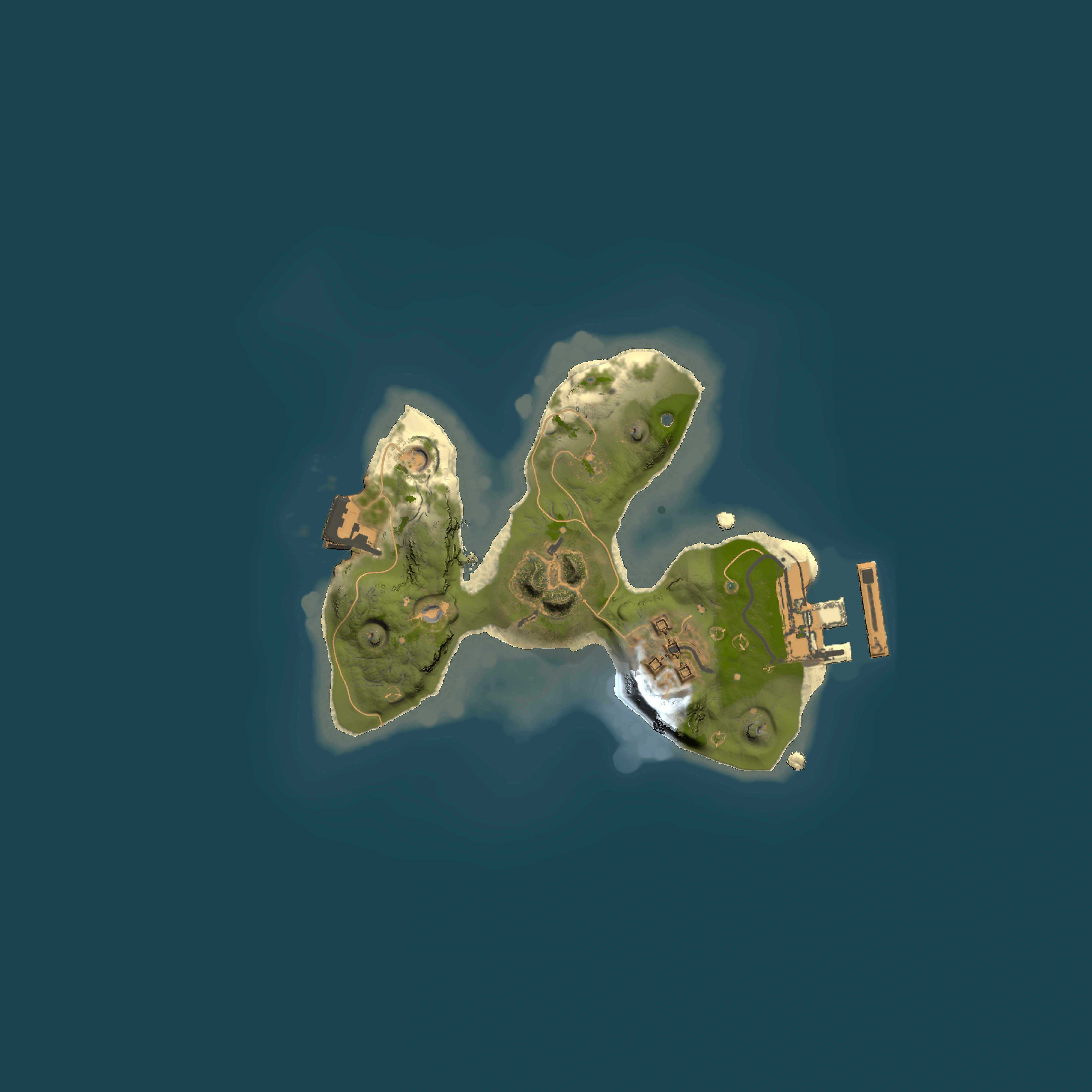 Full top-down render of Rust map seed 1751493931, 1500x1500m