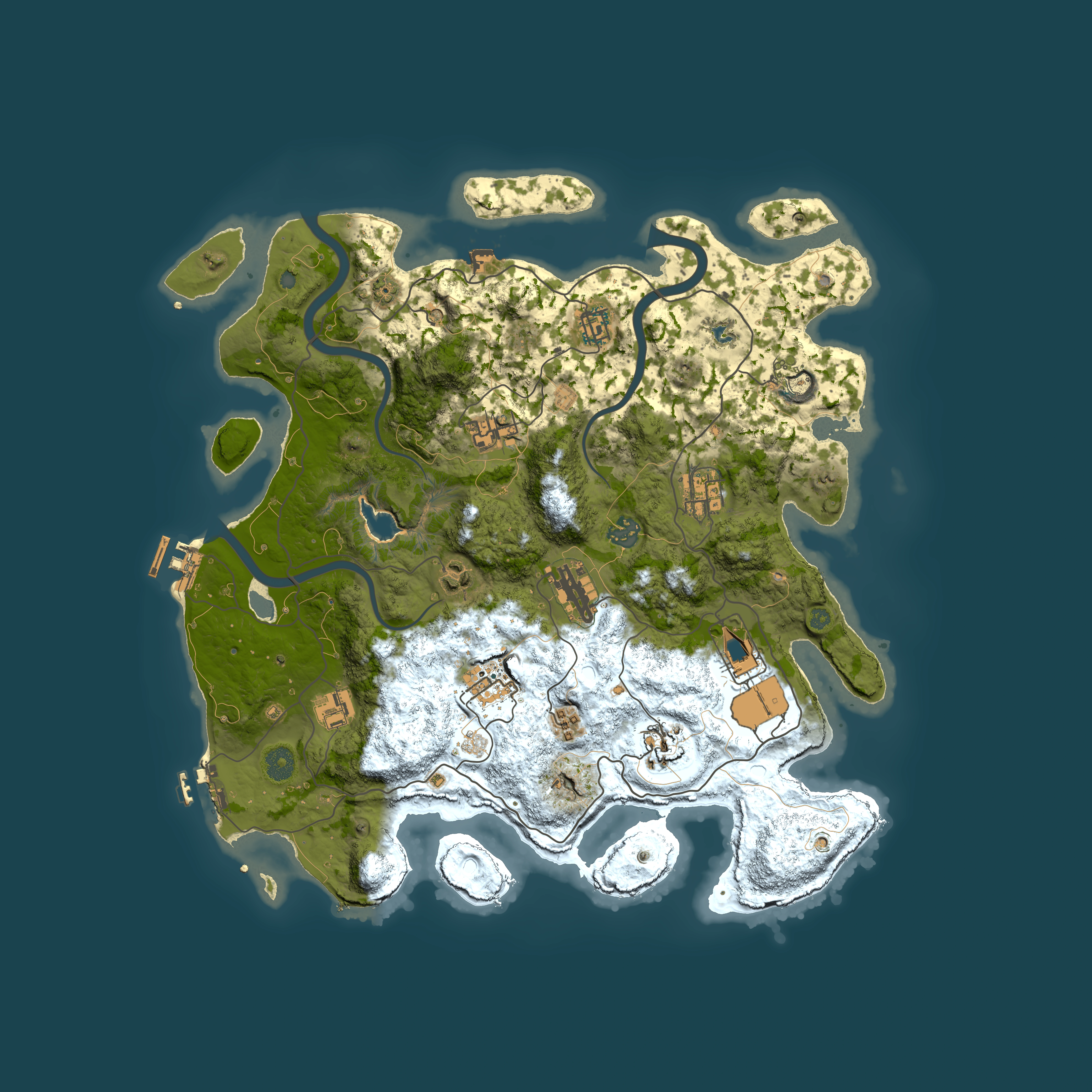 Full top-down render of Rust map seed 633678019, 4000x4000m