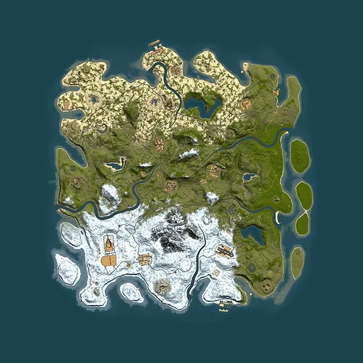 Rust map seed 822421543, 5000x5000m top-down preview