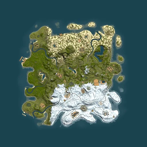 Rust map seed 1420241350, 4500x4500m top-down preview