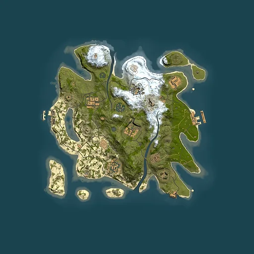 Rust map seed 540690848, 3000x3000m top-down preview