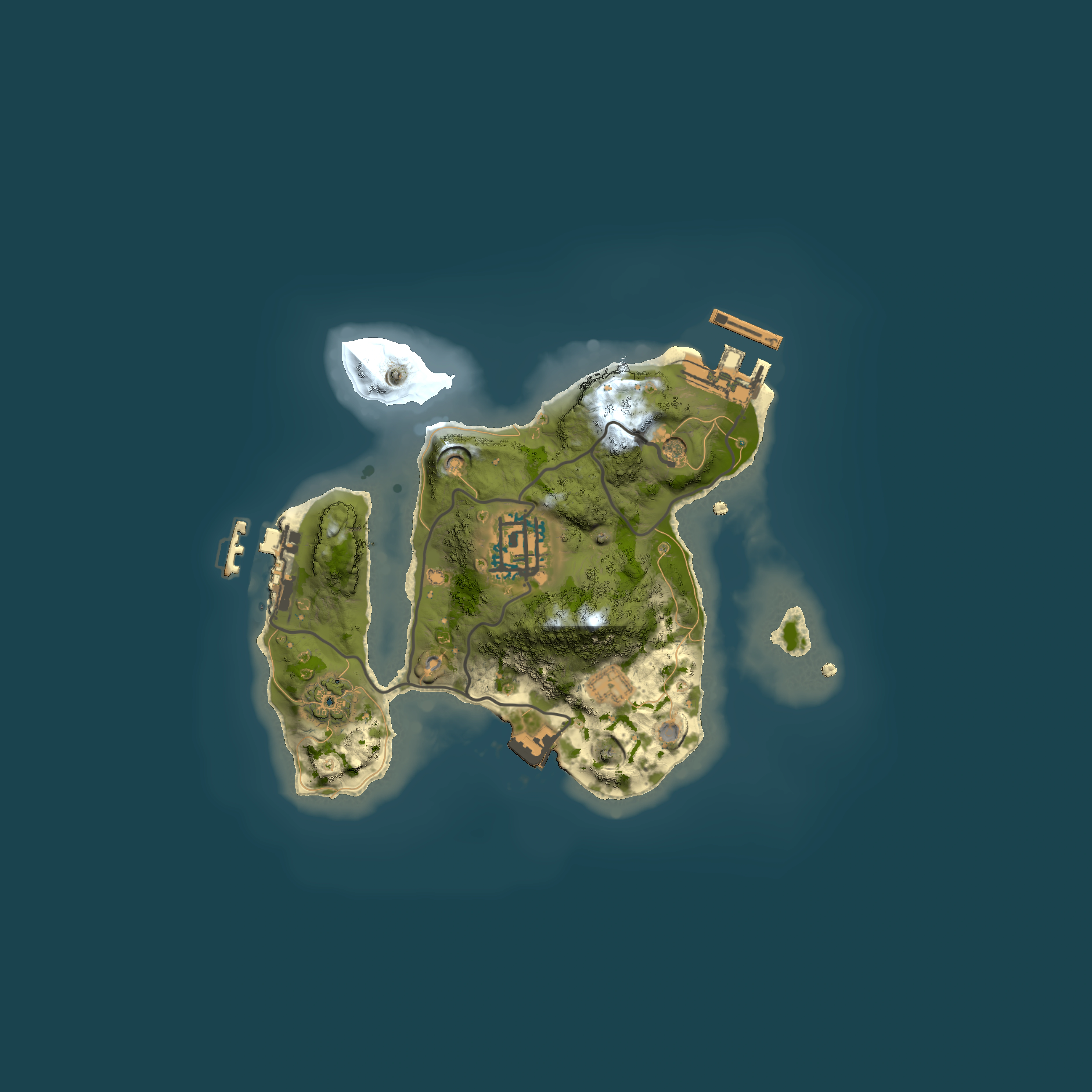Full top-down render of Rust map seed 872718684, 2000x2000m