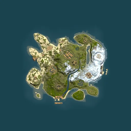 Rust map seed 1007956273, 2500x2500m top-down preview