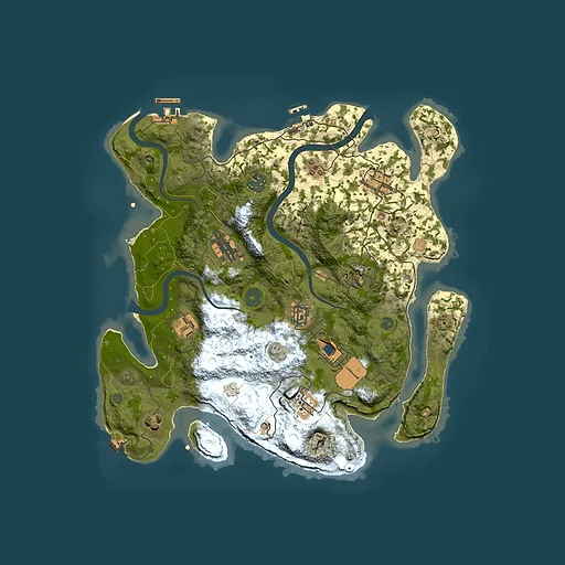 Rust map seed 2076725483, 3500x3500m top-down preview