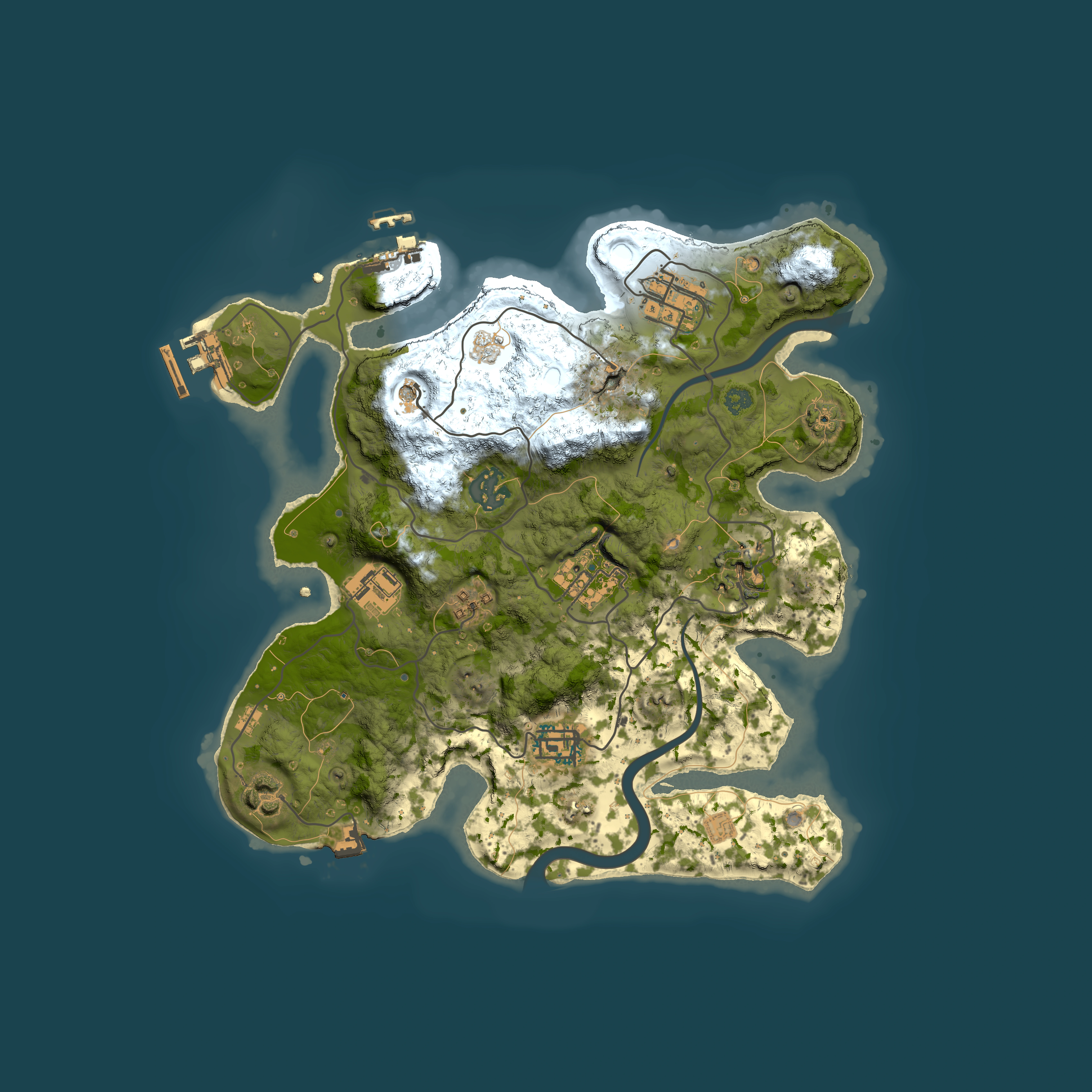 Full top-down render of Rust map seed 704218998, 3000x3000m