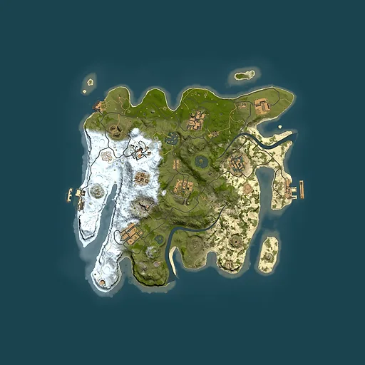 Rust map seed 309814793, 3000x3000m top-down preview