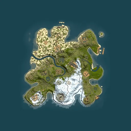 Rust map seed 1353845220, 3000x3000m top-down preview