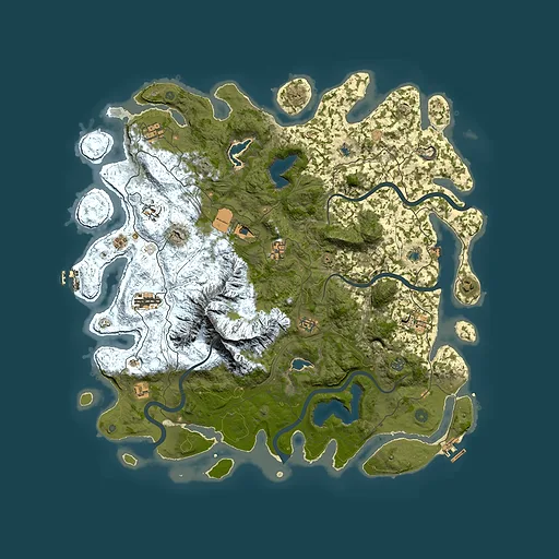 Rust map seed 1939487275, 5000x5000m top-down preview