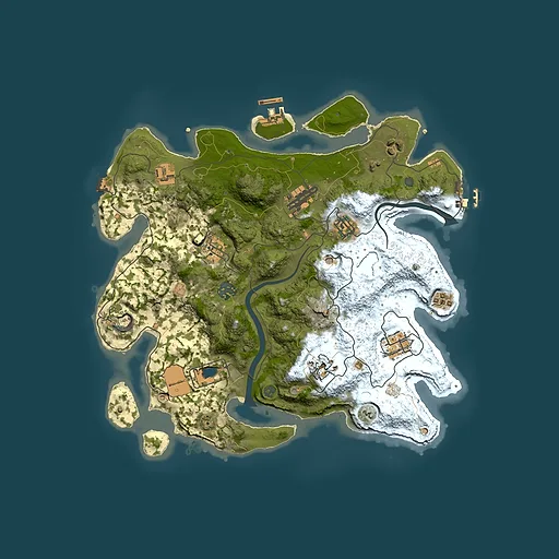 Rust map seed 1717762563, 3500x3500m top-down preview