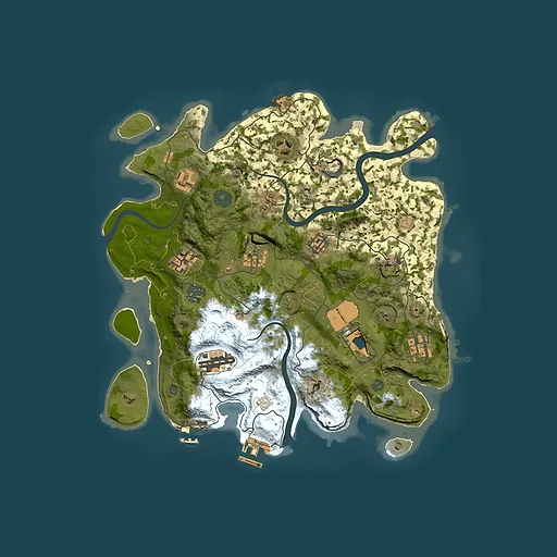Rust map seed 924959083, 3500x3500m top-down preview