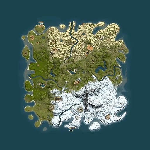 Rust map seed 2065021428, 5000x5000m top-down preview