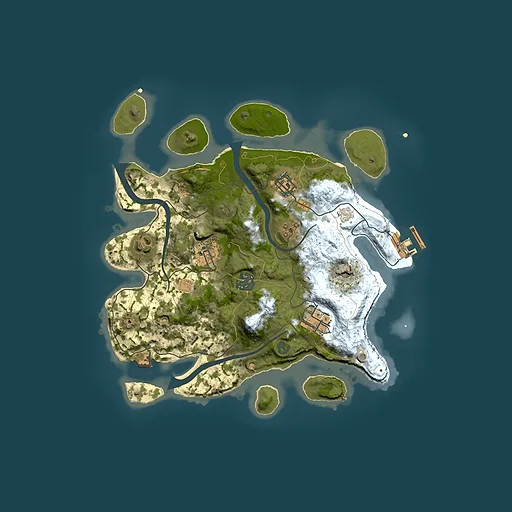 Rust map seed 917240463, 3000x3000m top-down preview