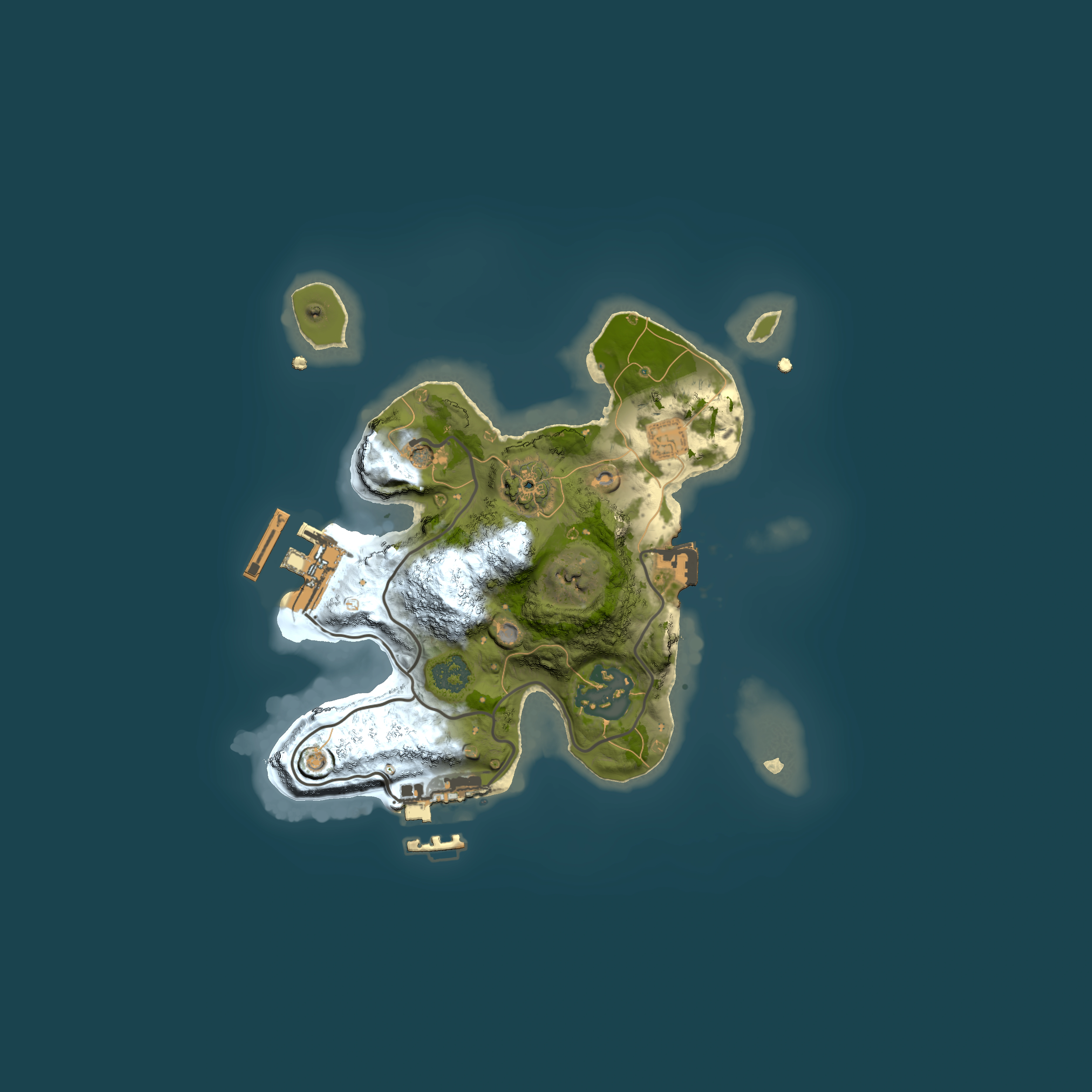 Full top-down render of Rust map seed 2132536711, 2000x2000m