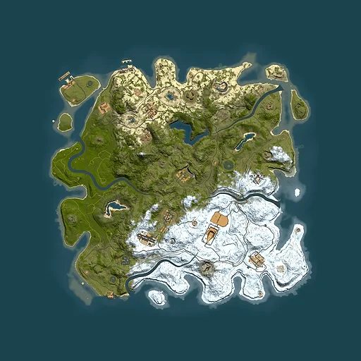 Rust map seed 63750287, 4500x4500m top-down preview
